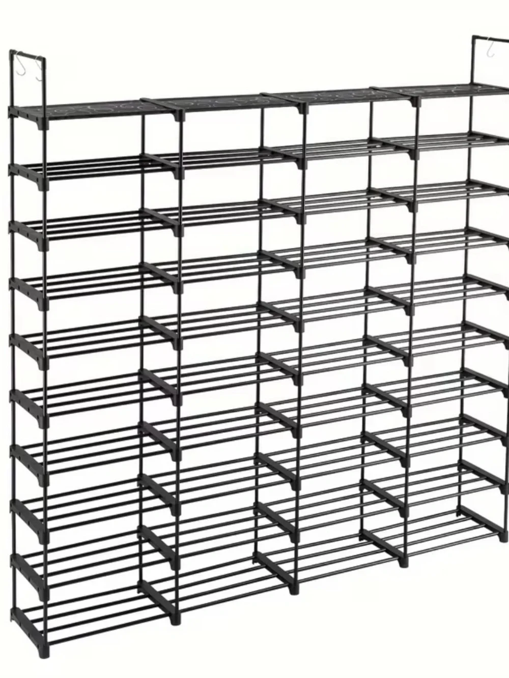 Adjustable 5-Tier Shoe Rack Organizer - Black